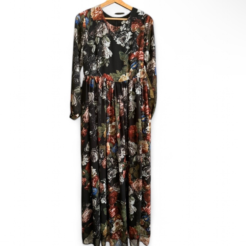 Shabby Apple Floral Long Sleeve Dress